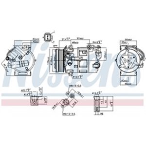 NIS 890210 Kliimaseadme kompressor sobib: DS DS 5 CITROEN C4 GRAND PICASSO 