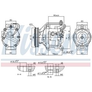 NISSENS 890047 - Air-conditioning compressor fits: TOYOTA YARIS, YARIS VERSO 1.0/1.3/1.5 04.99-11.05