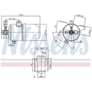 NISSENS 95234 - Air conditioning drier fits: MERCEDES SLK (R170); CHRYSLER CROSSFIRE 2.0/2.3/3.2 09.96-12.08
