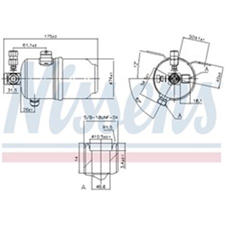 NISSENS 95234 - Air conditioning drier fits: MERCEDES SLK (R170) CHRYSLER CROSSFIRE 2.0/2.3/3.2 09.96-12.08