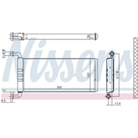 72041 Heat Exchanger, interior heating NISSENS