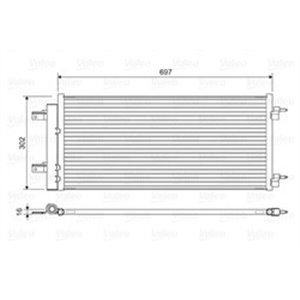 VAL822626 A/C condenser (with dryer) fits: OPEL ASTRA K 1.0 1.6D 06.15 