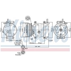 NISSENS 89492 - Air-conditioning compressor fits: CHEVROLET AVEO / KALOS, LACETTI, NUBIRA; DAEWOO KALOS, LACETTI, LEGANZA, NUBIR