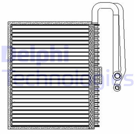 TSP0525207 Испаритель, кондиционер DELPHI