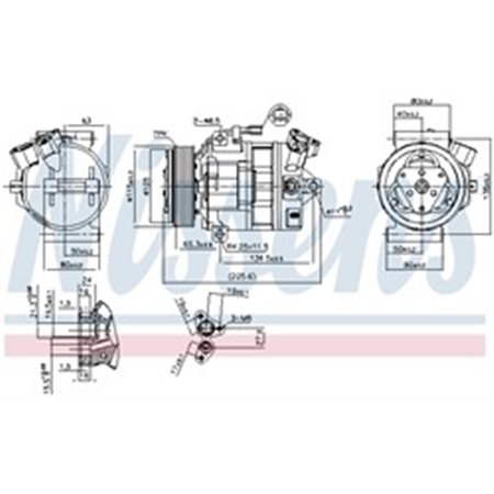 890138 Compressor, air conditioning NISSENS