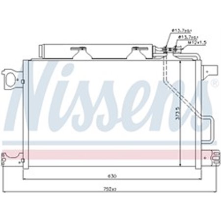 94794 Kondensor, luftkonditionering NISSENS