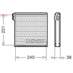 DENSO DEV09102 - Air conditioning evaporator fits: FIAT DUCATO 2.2D/2.3D/3.0D 07.06-