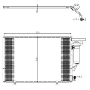 NRF 350456 - A/C condenser fits: FORD B-MAX, FIESTA VI, KA+ III, TOURNEO COURIER B460, TRANSIT COURIER B460, TRANSIT COURIER B46