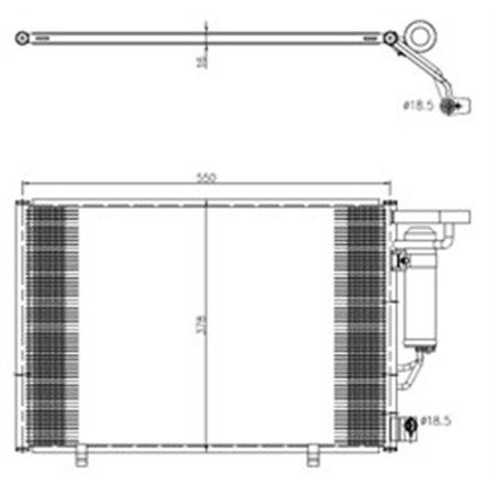 350456 Kondensor, luftkonditionering NRF