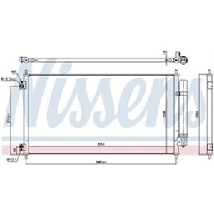 NISSENS 941152 - A/C condenser (with dryer) fits: HONDA CROSSTOUR I 2.4/3.5 01.12-