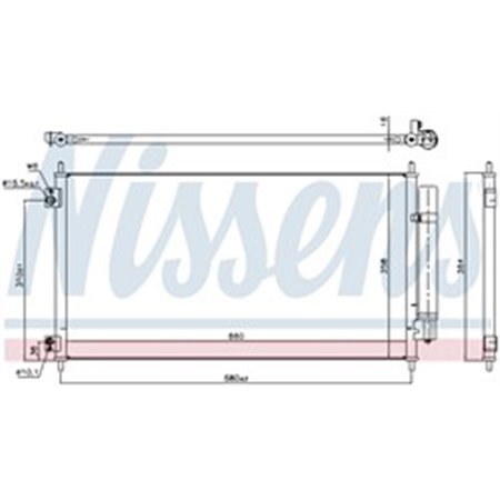 941152 Kondensor, luftkonditionering NISSENS