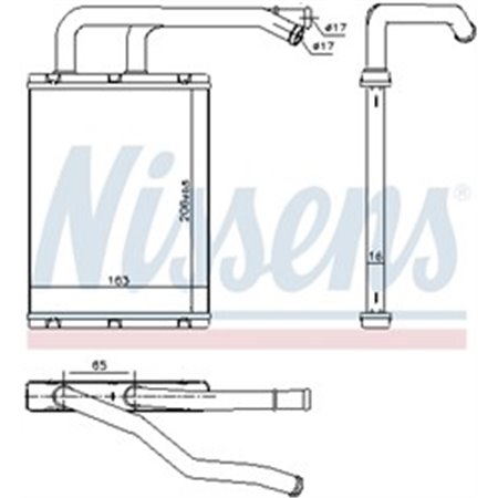 707176 Heat Exchanger, interior heating NISSENS