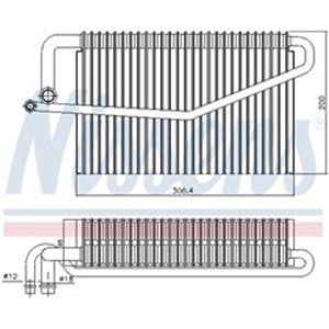NIS 92346 Air conditioning evaporator fits: MERCEDES C (CL203), C T MODEL (