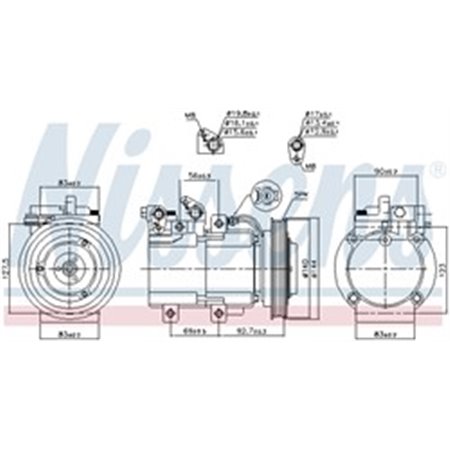 890182 Compressor, air conditioning NISSENS