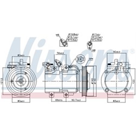 NISSENS 890182 - Air-conditioning compressor fits: HYUNDAI TERRACAN 2.9D 11.01-12.06