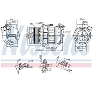 NISSENS 890656 - Air-conditioning compressor fits: NISSAN NV300, NV400, PRIMASTAR, X-TRAIL, X-TRAIL II; OPEL MOVANO B, VIVARO A,