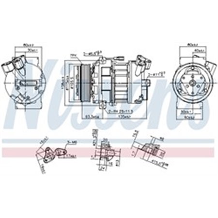 890656 Compressor, air conditioning NISSENS