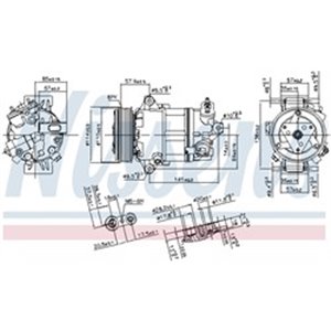 NISSENS 890056 - Air-conditioning compressor fits: ALFA ROMEO GIULIETTA; FIAT TIPO 1.6D/2.0D 04.10-12.20