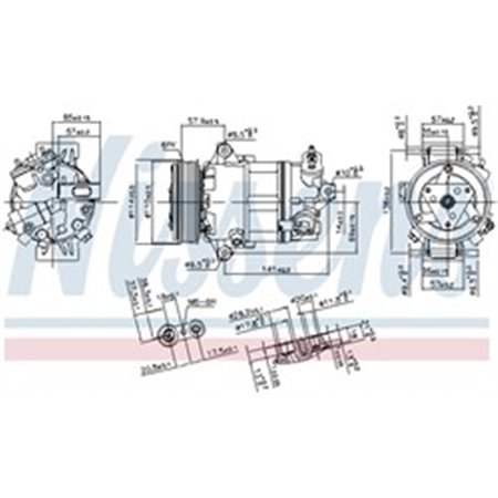 NISSENS 890056 - Luftkonditioneringskompressor passar: ALFA ROMEO GIULIETTA FIAT TIPO 1.6D/2.0D 04.10-12.20
