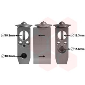 VAN WEZEL 25001291 - Air conditioning valve fits: HONDA CIVIC VII, FR-V 1.4-2.2D 02.01-