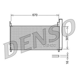 DENSO DCN50037 - A/C condenser (with dryer) fits: LEXUS CT; TOYOTA AURIS, PRIUS, PRIUS PLUS 1.8H 06.08-