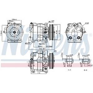 NISSENS 890187 - Air-conditioning compressor fits: FIAT BRAVA, BRAVO I, PALIO, PUNTO, SIENA, STRADA; LANCIA Y 1.2/1.3 03.96-