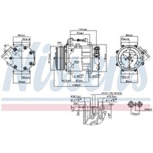 NISSENS 89347 - Air-conditioning compressor fits: CITROEN JUMPER; FIAT DUCATO; PEUGEOT BOXER 2.3D/3.0CNG/3.0D 12.01-