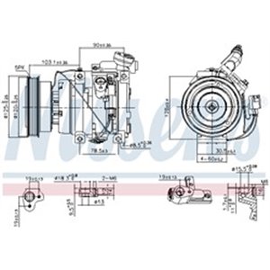 NISSENS 89576 - Air-conditioning compressor fits: TOYOTA AVENSIS, AVENSIS VERSO, PICNIC, RAV 4 II 2.0D/2.2D 08.97-11.05
