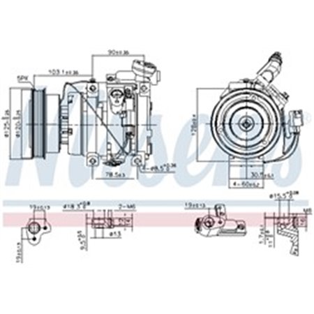 89576 Compressor, air conditioning NISSENS