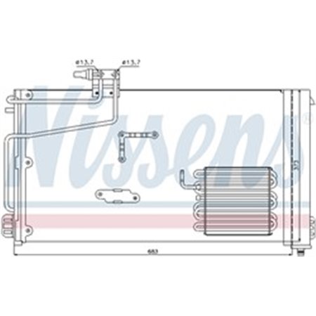 94545 Kondensor, luftkonditionering NISSENS