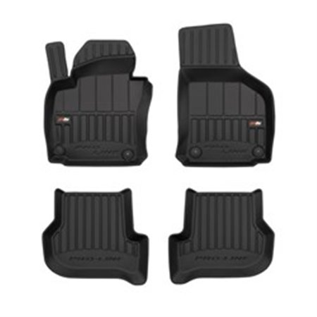 FROGUM FRG 3D407145 - Rubber mats proLine 3D (front/rear, rubber / tpe, set, 4 pcs, colour black) fits: SEAT LEON, TOLEDO III S