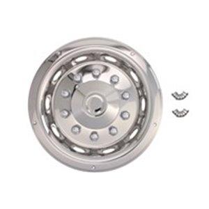 CLAMP CL22.5HR-COV VE.LX - Wheel cap rear, material: stainless steel,, rim diameter: 22,5inch, hollow (with covers)