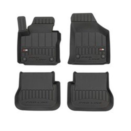 FROGUM FRG 3D407350 - Rubber mats proLine 3D (rubber / tpe, set, 4 pcs, colour black) fits: VW CADDY III, CADDY III/MINIVAN 03.0