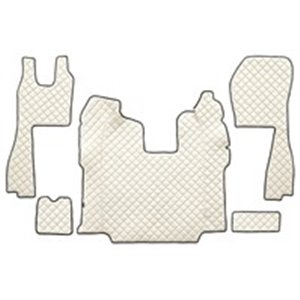 F-CORE FL10 CHAMP - Floor mat F-CORE, on the whole floor, quantity per set 5 szt. (material - eco-leather quilted, colour - cham