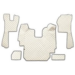 F-CORE FL03 CHAMP - Floor mat F-CORE, on the whole floor, quantity per set 5 szt. (material - eco-leather quilted, colour - cham