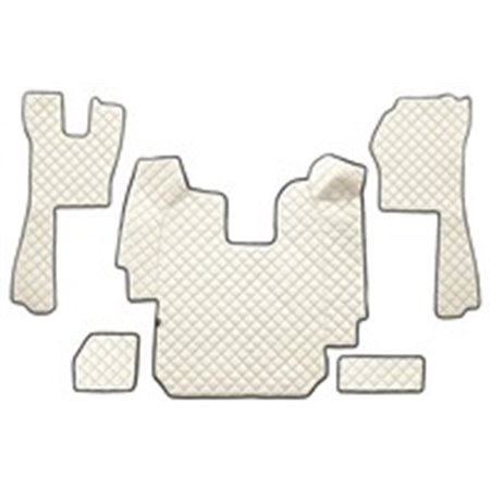 F-CORE FL03 CHAMP - Floor mat F-CORE, on the whole floor, quantity per set 5 szt. (material - eco-leather quilted, colour - cham