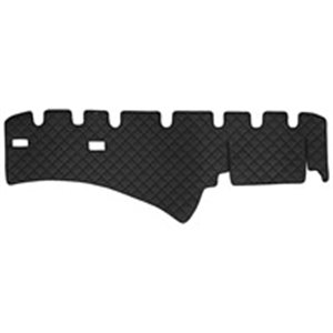 F-CORE FD01 BLACK - Dashboard mat black, ECO-leather quilted, ECO-LEATHER Q fits: SCANIA L,P,G,R,S, P,G,R,T 03.04-