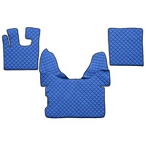 F-CORE FL09 BLUE - Floor mat F-CORE, on the whole floor, quantity per set 3 szt. (material - eco-leather quilted, colour - blue,