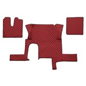 F-CORE FL29 RED - Floor mat F-CORE, on the whole floor, one drawer, quantity per set 3 szt. (material - eco-leather quilted, col