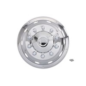 CLAMP CL22.5HF-COV EX.LX - Wheel cap front, material: stainless steel,, rim diameter: 22,5inch, Embossed (with covers)