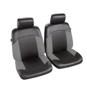 MMT A048 223240 Cover seats 1/2 (polyester, black/grey, front, front seats, 2 hea