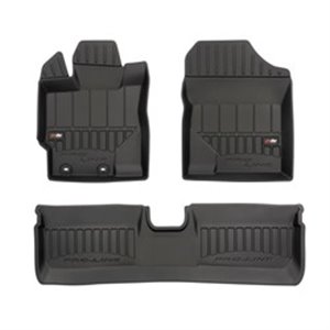 FROGUM FRG 3D407749 - Rubber mats proLine 3D (rubber / tpe, set, 3 pcs, colour black) fits: TOYOTA YARIS 12.10- Hatchback