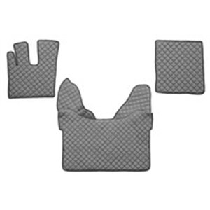F-CORE FL25 GREY - Floor mat F-CORE, on the whole floor, quantity per set 3 szt. (material - eco-leather quilted, colour - grey,