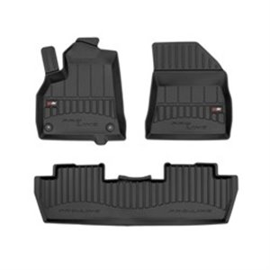 FROGUM FRG 3D408722 - Rubber mats proLine 3D (rubber / tpe, set, 3 pcs, colour black) fits: PEUGEOT 5008 06.09-03.17 Minivan