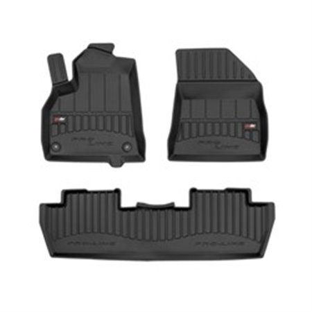 FROGUM FRG 3D408722 - Rubber mats proLine 3D (rubber / tpe, set, 3 pcs, colour black) fits: PEUGEOT 5008 06.09-03.17 Minivan