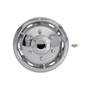 CLAMP CL17.5HR-COV VE.LX - Wheel cap rear, material: stainless steel,, rim diameter: 17,5inch, hollow (with covers)