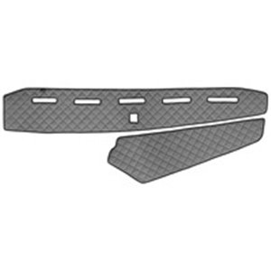 F-CORE FD05 GRAY - Dashboard mat (proximity sensor hole missing) grey, ECO-leather quilted, ECO-LEATHER Q fits: VOLVO FH II, FH1