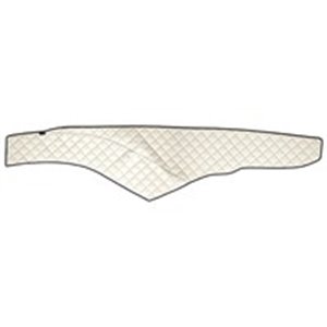 F-CORE FD04 CHAMP Dashboard mat (wide cabin 250 cm) champagne, ECO leather quilted,
