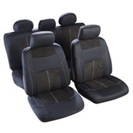 MAMMOOTH MMT A048 191450 - Cover seats T5 (polyester, black, front/rear, front seats/rear seats, 5 headrest covers + 2 seat cove