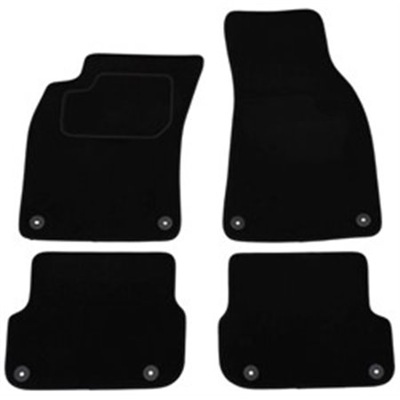 MMT A041 AUD180 PRM 01 Velour mats (front/rear, velours, set, 4 pcs, colour black) fits: